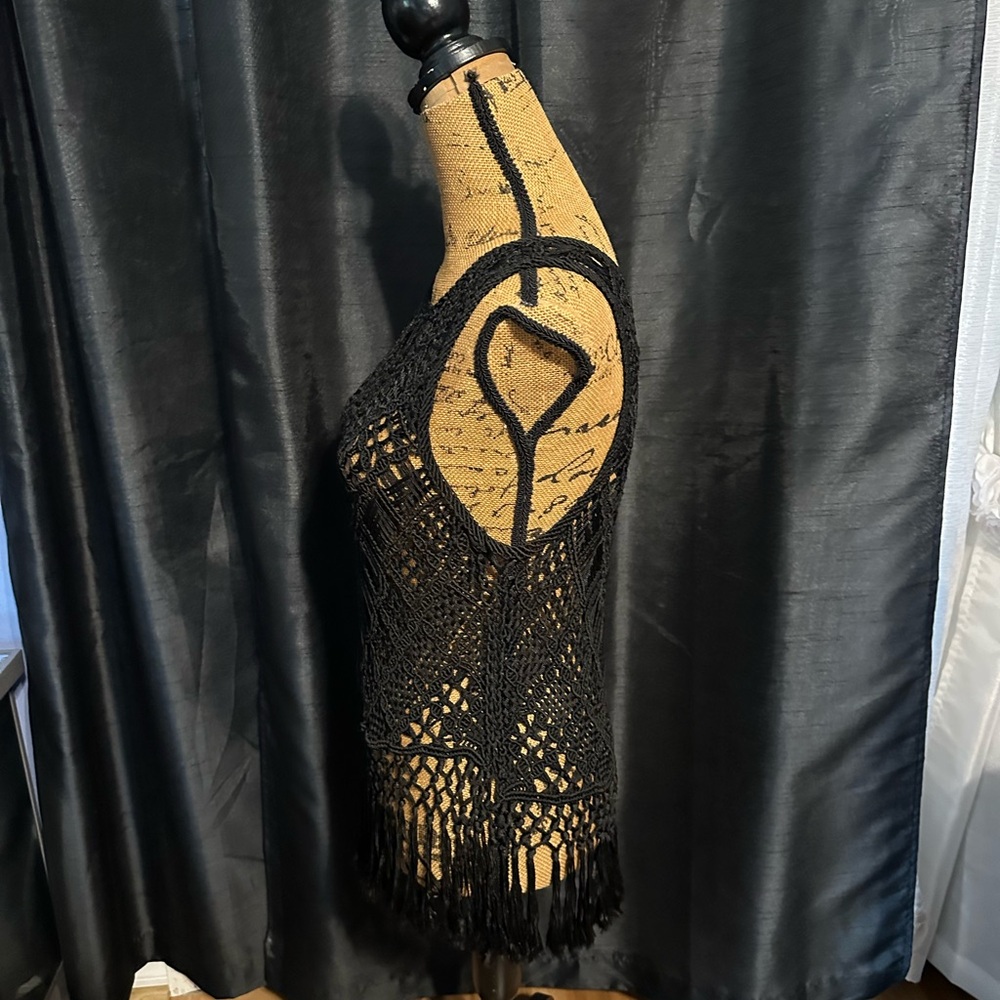 Polo by Ralph Lauren Black Crochet Tank Top - Picture 5 of 8